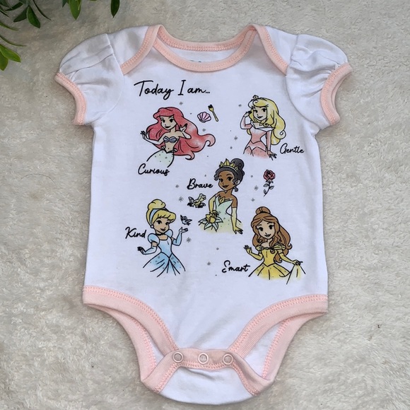 Disney Other - Disney Baby 0-3M White Princess Onesie 💕Like New
